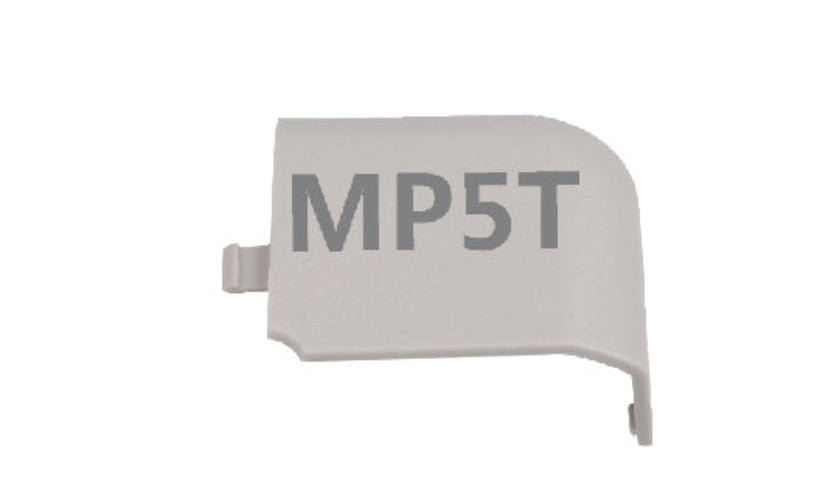 White plastic component with 'MP5T' marking on a white background