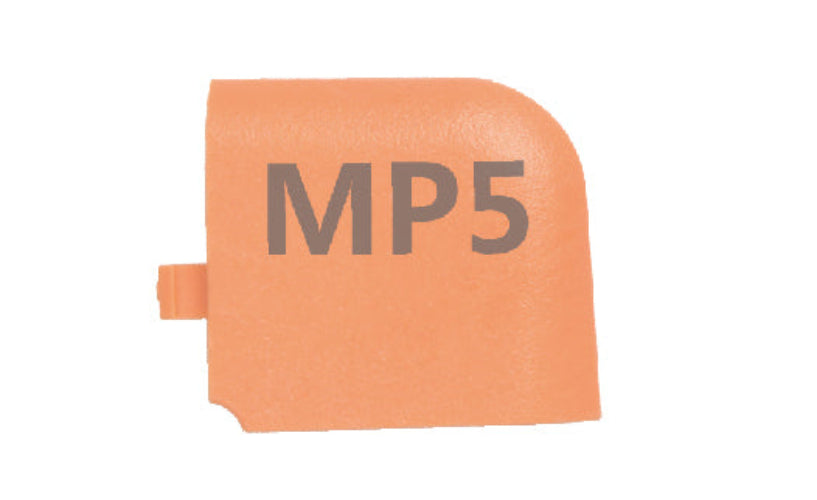 Orange pouch with 'MP5' text on a white background