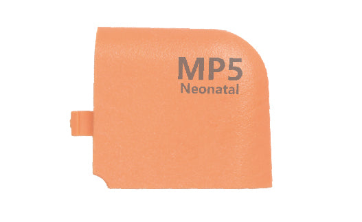 Orange medical device labeled 'MP5 Neonatal' on a white background