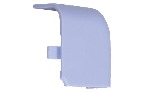 Light blue plastic component on a white background