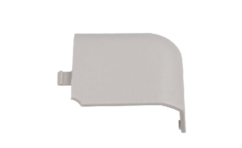White plastic component on a white background