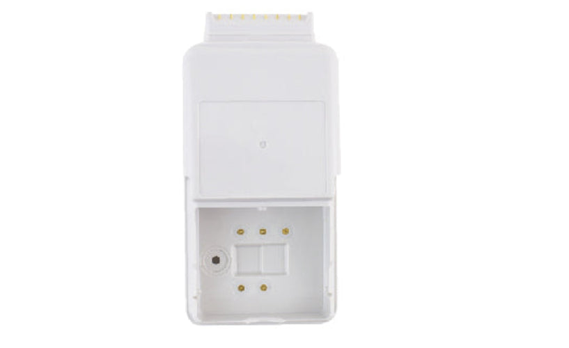 White electrical switch on a white background