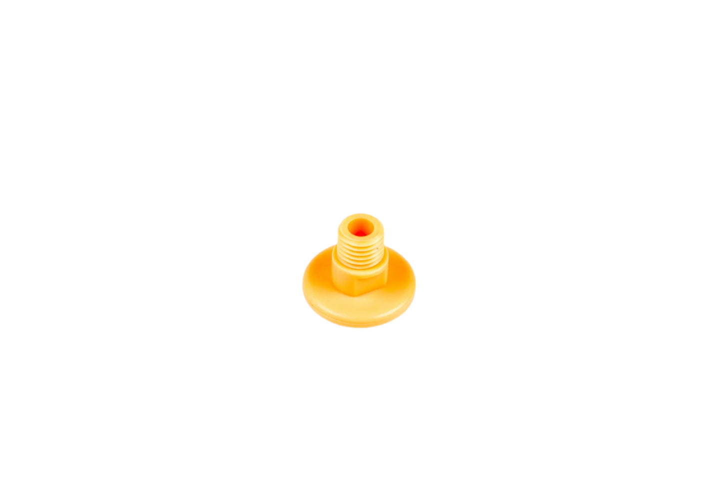 Yellow screw cap on a white background