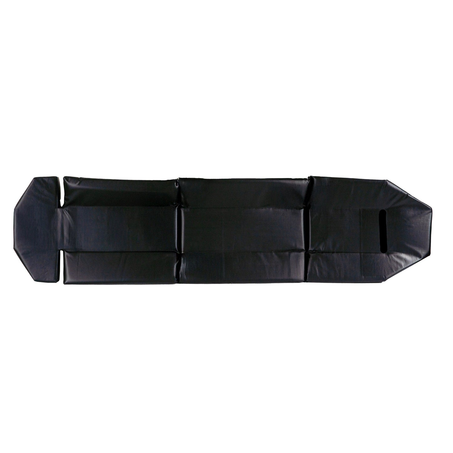 Black car seat cover on a white background