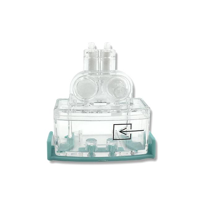 A transparent plastic tubing watertrap with a blue base, compatible with the Philips G5 Gas Module.