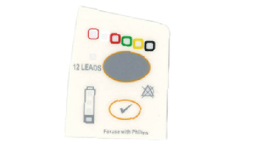 Front Overlay Label (IEC) – Compatible with Philips M2601B (S01/S02/S03)