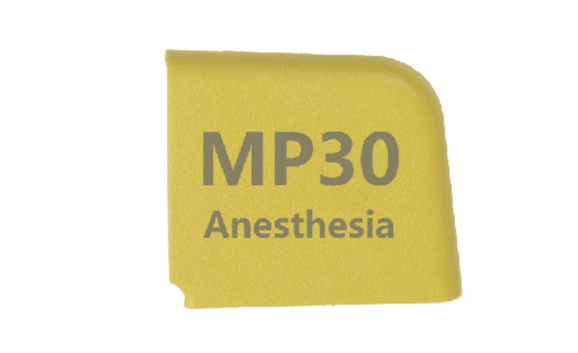 Yellow bandage with 'MP30 Anesthesia' text on a white background