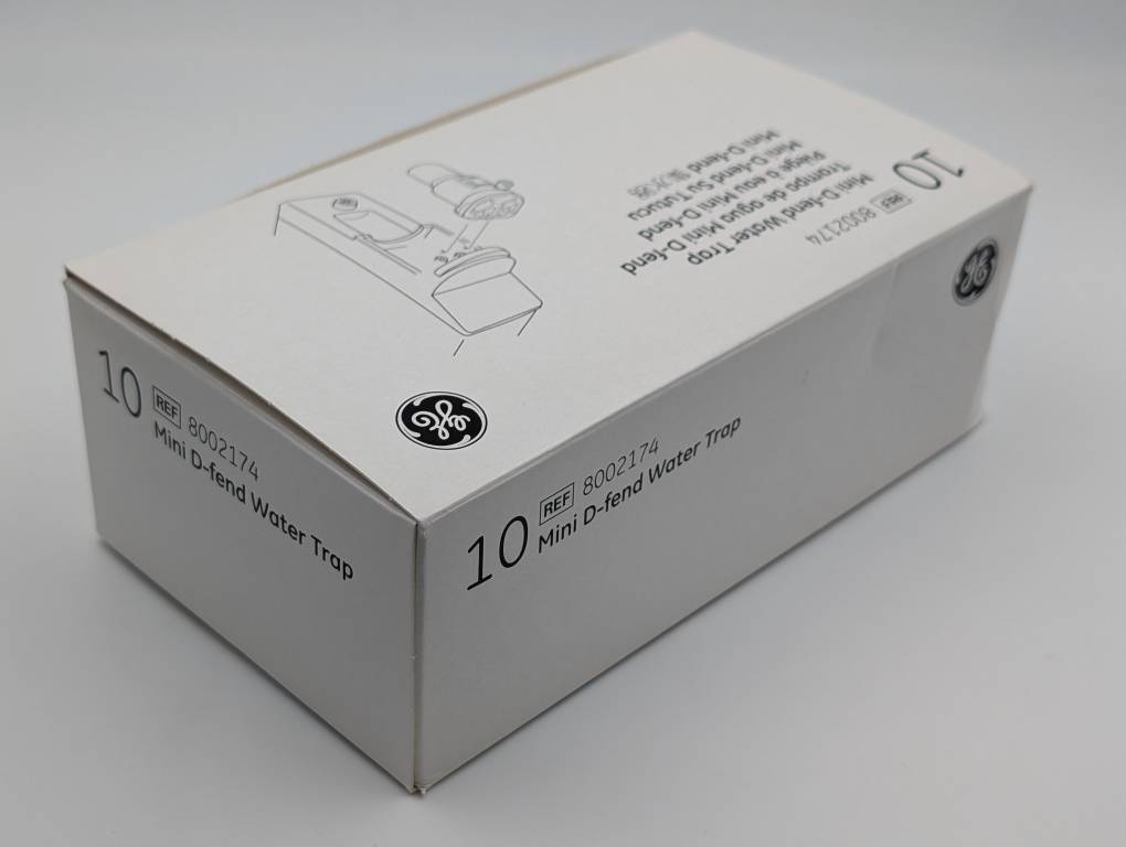 GE Water Cup 8002174 Mini D-fend, Water Trap, ICU, Single Patient Disposable (NEW-OEM)