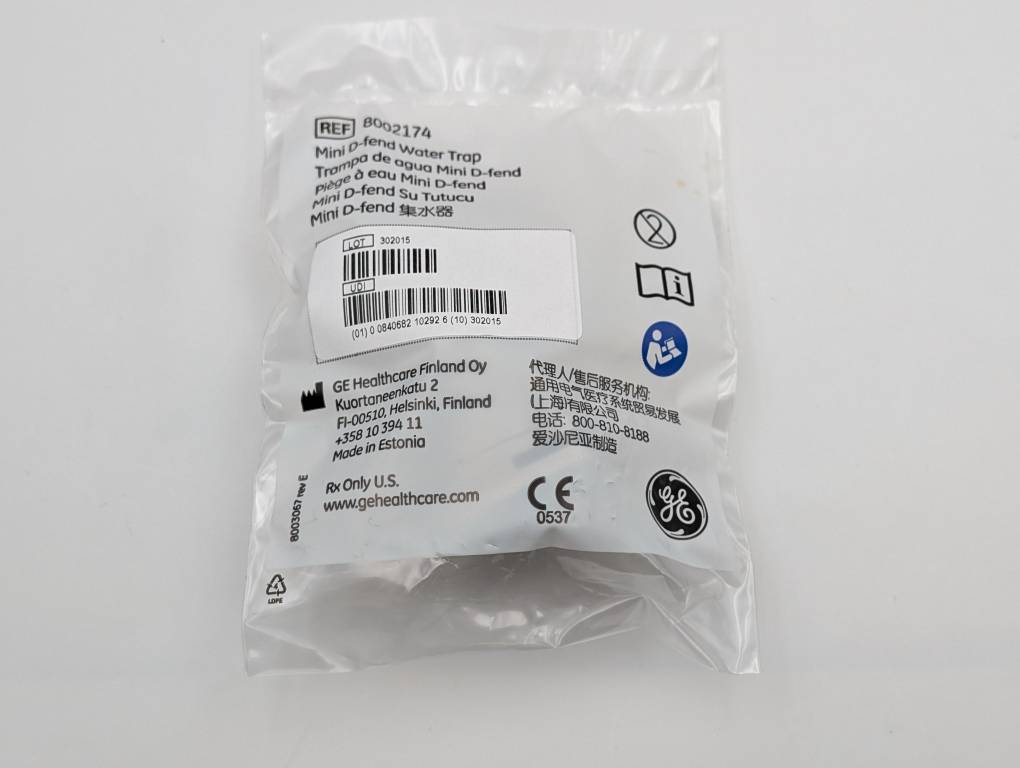 GE Water Cup 8002174 Mini D-fend, Water Trap, ICU, Single Patient Disposable (NEW-OEM)