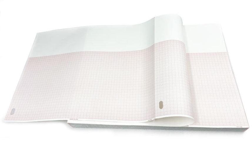 Roll of white paper with a textured pattern on a white background