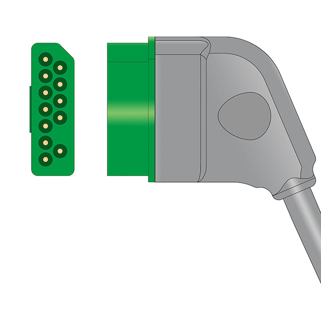 Compatible with Nihon Kohden ECG Trunk Cable JC-906PA