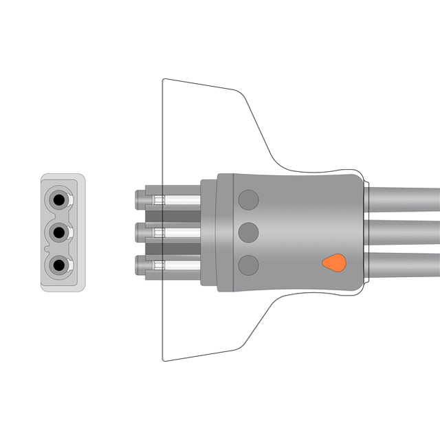 Compatible with Philips ECG Leadwire 989803151991