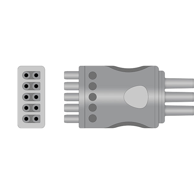 Compatible with GE Healthcare ECG Leadwire 412682-001