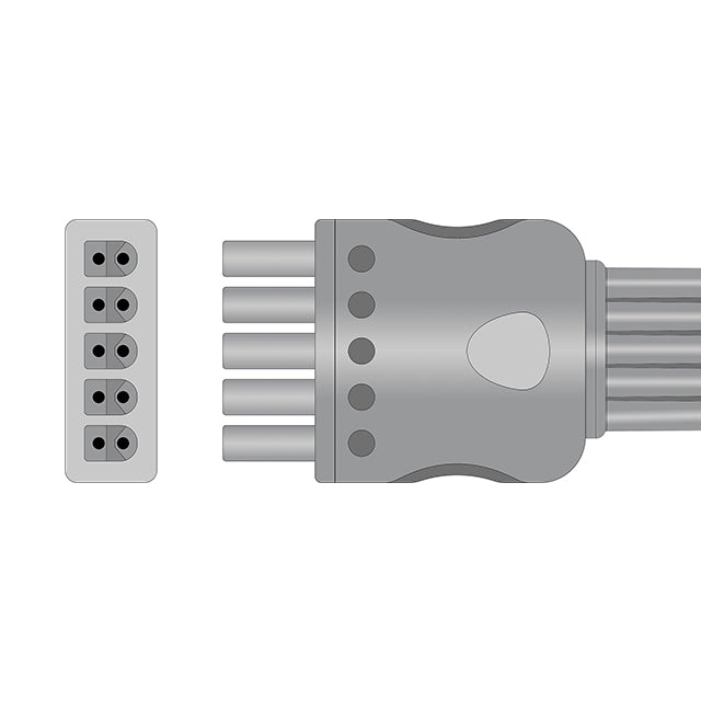 Compatible with Draeger ECG Leadwire MP03414
