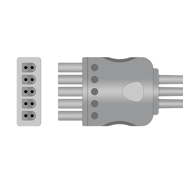 Compatible with Draeger ECG Leadwire MS16233