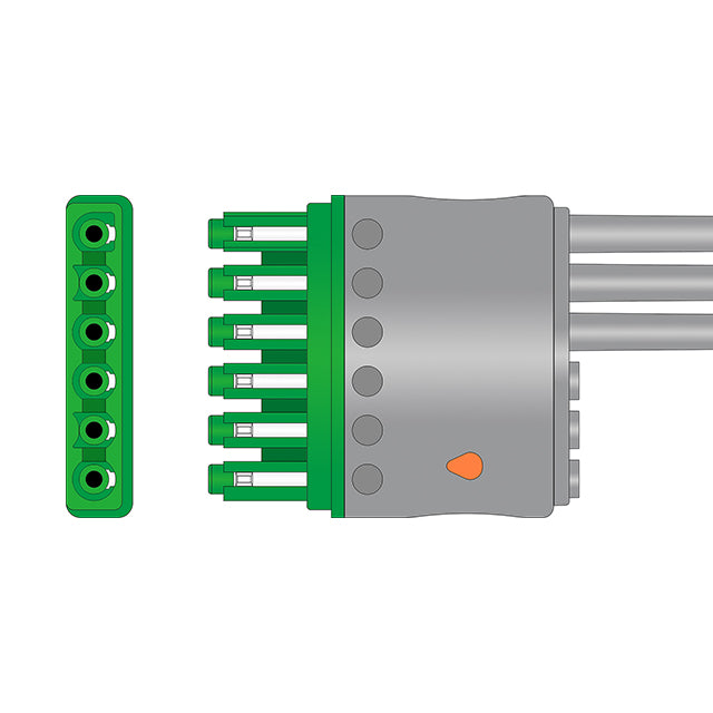 Compatible with Draeger ECG Leadwire MS14556