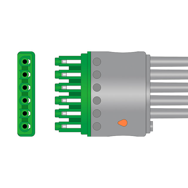 Compatible with Draeger ECG Leadwire MS14560