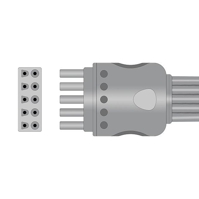 Compatible with Spacelabs ECG Leadwire 700-0007-08