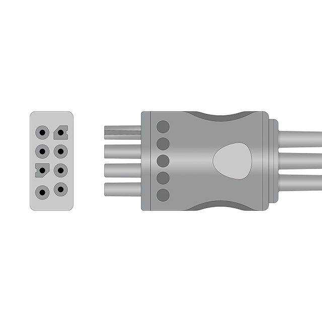Compatible with Nihon Kohden ECG Leadwire BR-913PA