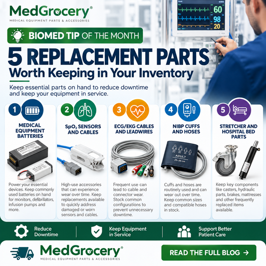 5 Medical Equipment Replacement Parts Every Biomed Team Should Keep in Stock