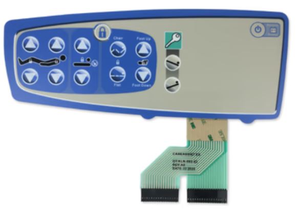 Hill-Rom P1170 Left Overlay Bed Controls | KLN-093-02
