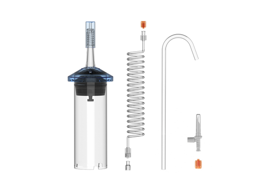 Syringe with 150cm Coiled Connecting Tube & Quick Fill Tube