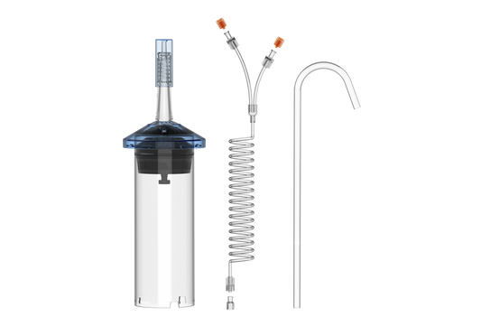 Syringe with Dual Check Valve, 150cm Y-Coiled Connecting Tube & Quick Fill Tube