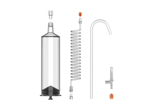 125ml Syringe Kit with 60" Coiled Tubing, Spike & Fill Straw - 200111