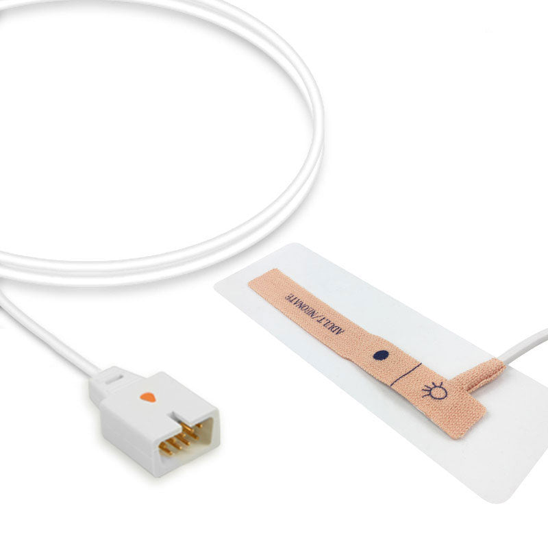 Compatible Adult Neonate Non-Woven Adhesive SpO2 Sensor Digital 0.9m | SSD-064D-W09AN