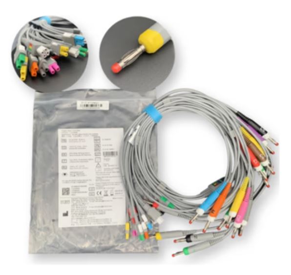 Edan 18-Lead ECG Cable, 4mm Banana IEC | EL16DIB181