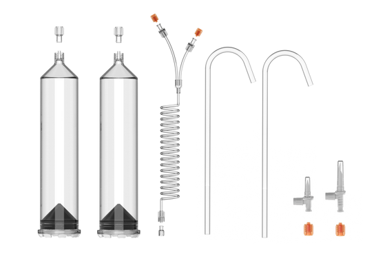 2x200ml Syringes Kit with Y-Coiled Tube & Spikes | 400109