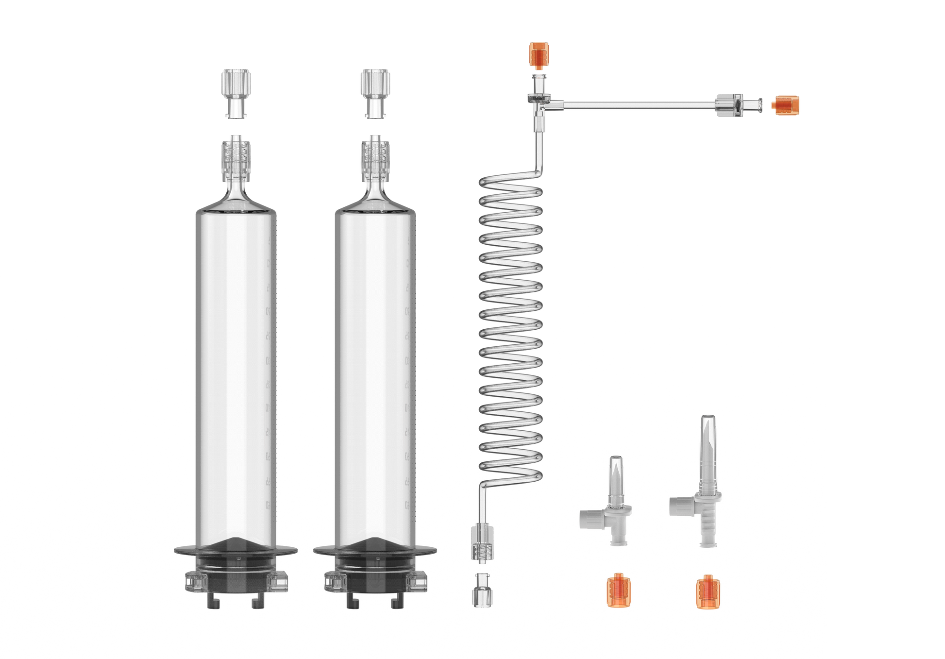 2x65ml Syringes Kit with T-Coiled Tube | 100301T
