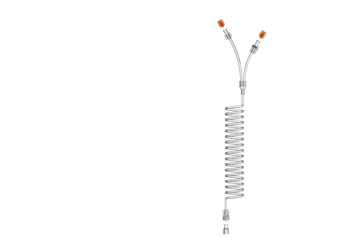 CT Coiled Y-Connecting Tube with Female Check Valve - 612150