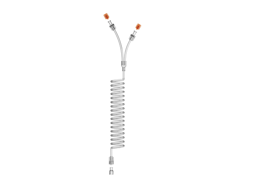 MRI Coiled Y-Connecting Tube with Two Female Check Valves - 614250