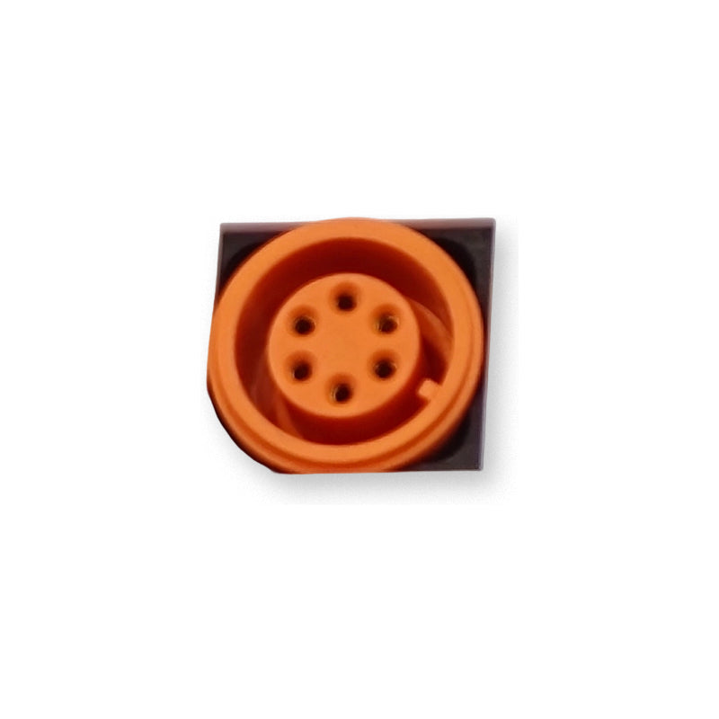 Female Panel Connector 6-Pin Orange, Draeger 300 Model C | TNC-FPC004