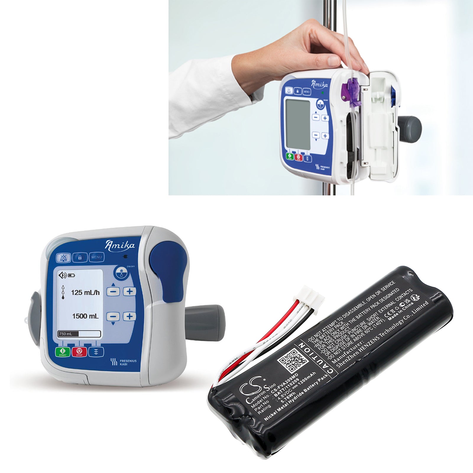 Ambix Activ Fresenius Applix Pump Battery | CS-FVA209MD – MedGrocery