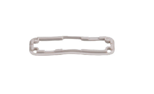 White plastic component on a white background