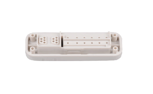 White electronic component on a white background