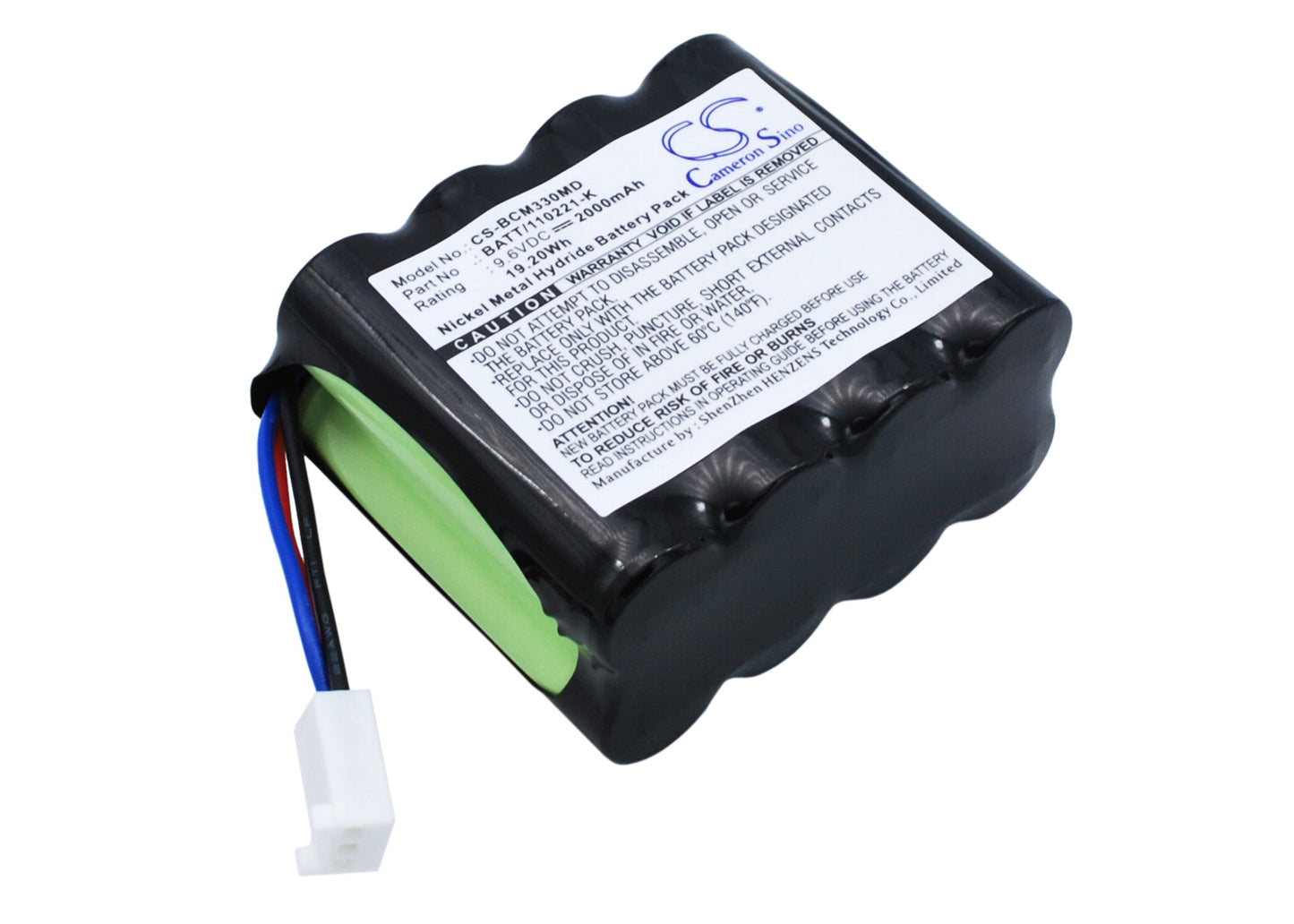 Battery for Smiths Capnocheck / 3303 / AD700 / 8200, BCI Capnocheck CO2 / SPO2 / 3303 / AD700 / 8200 (9714), SSCOR 3303 / 8200 / AD-3000 / AD700 / Capnocheck – 9.6V 2000mAh