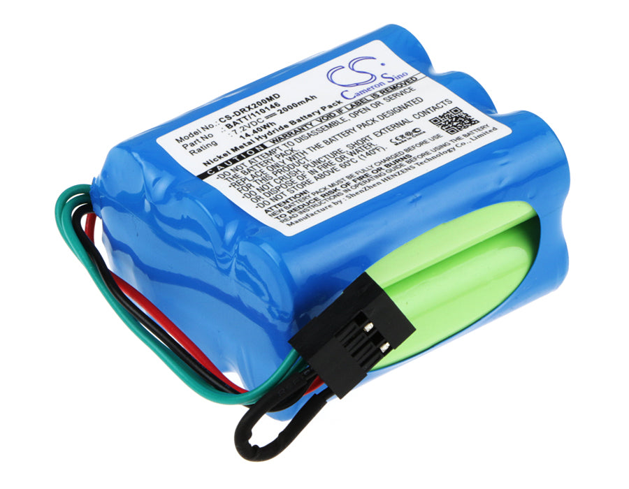 Battery for Ohmeda Suction Unit / Physio-Control Life Pak 250 / Drager Oxylog 2000 / Microvent – 7.2V 2000mAh