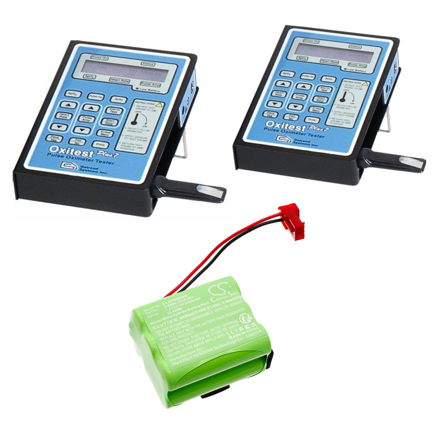 Battery for Fluke / Datrend / Dynatech / Bio-med / Quest / Trimed Oxitest 2000 / Oxitest 7 Plus / Infutest 2000 – 7.2V 2200mAh