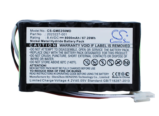 Replacement Battery for GE Dash 2500 / Voluson P8 / Aespire 7900 – 8.4V Ni-MH