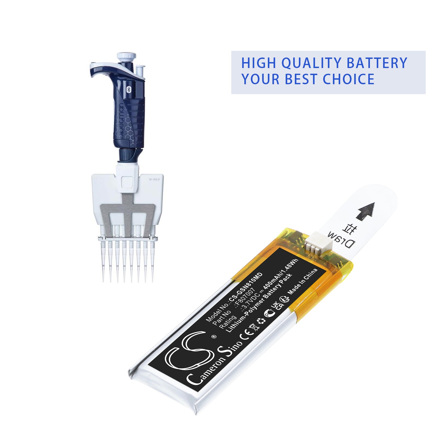 Gilson PIPETMAN M P8X100M Replacement Battery