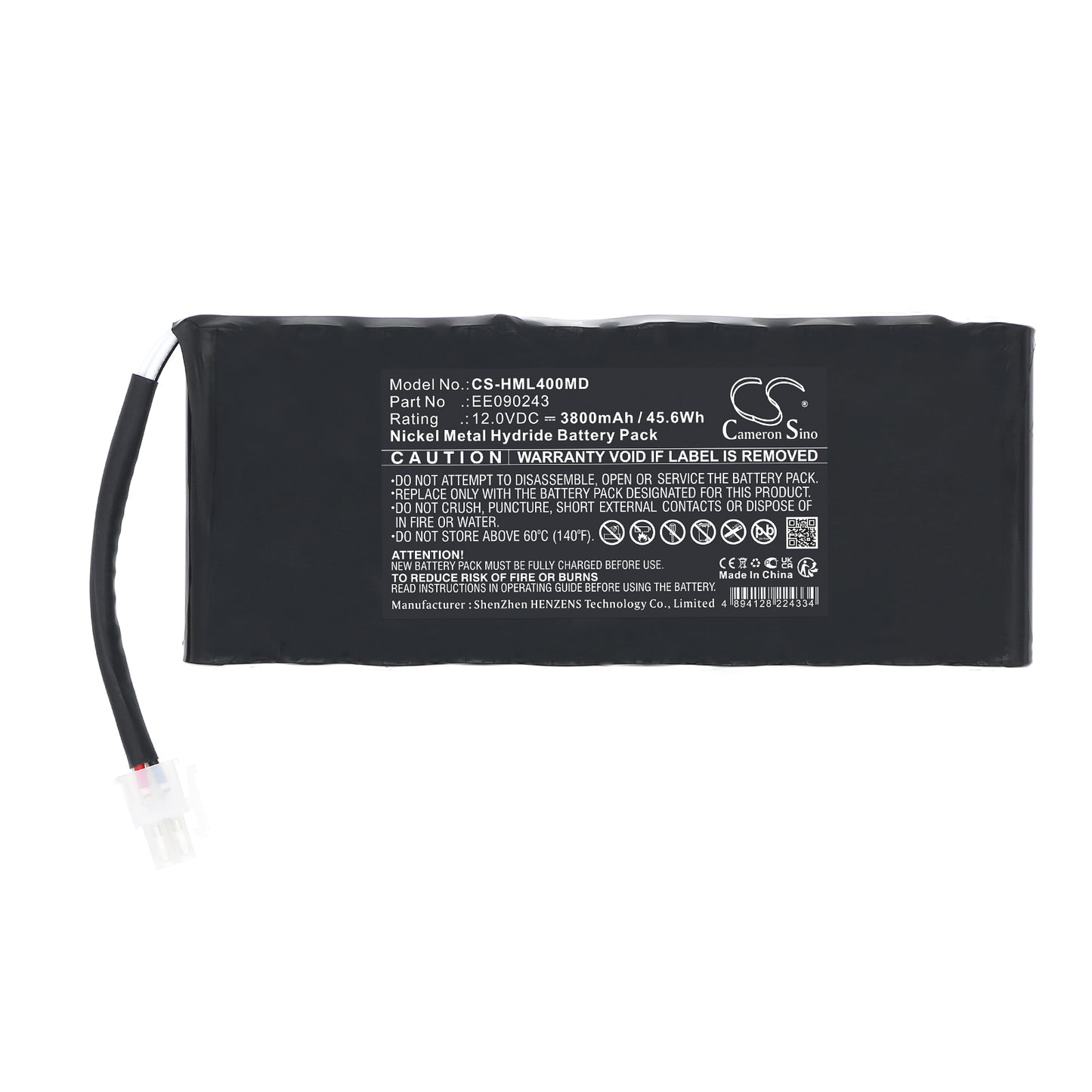 HME Lifepulse 400 Medical Battery 12V 3800mAh | CS-HML400MD