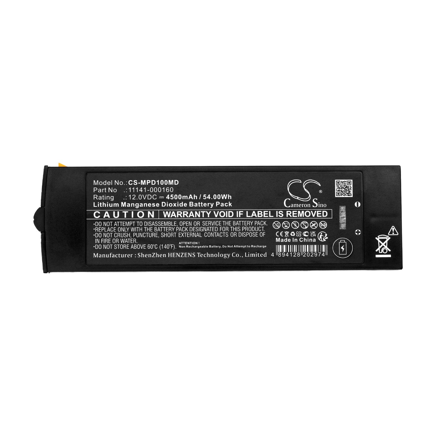 Battery for Medtronic Physio-Control LifePak 1000 – 12.0V 4500mAh – CS-MPD100MD