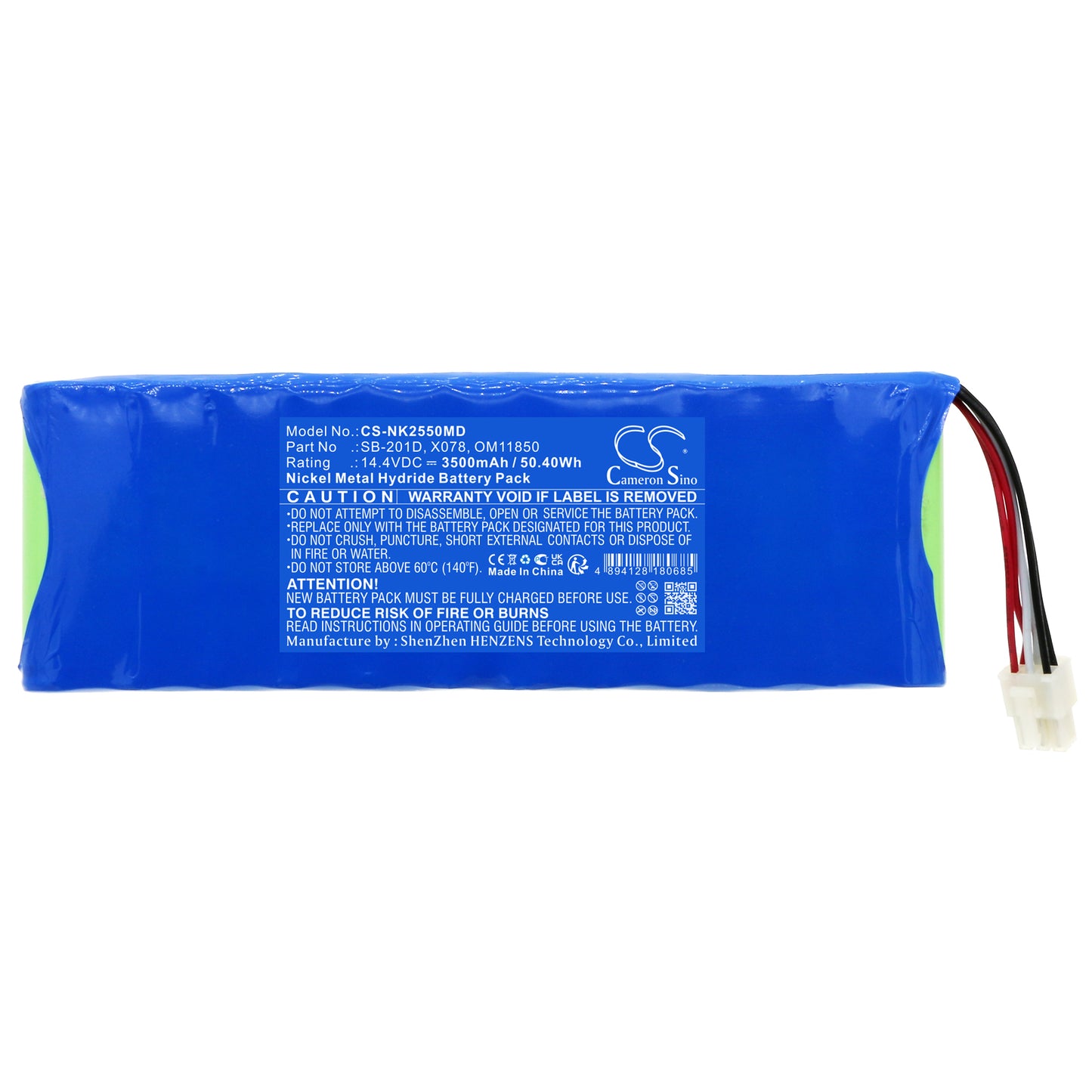 Battery for Nihon Kohden Cardiofax G ECG-2550 Monitor – 14.4V 3500mAh