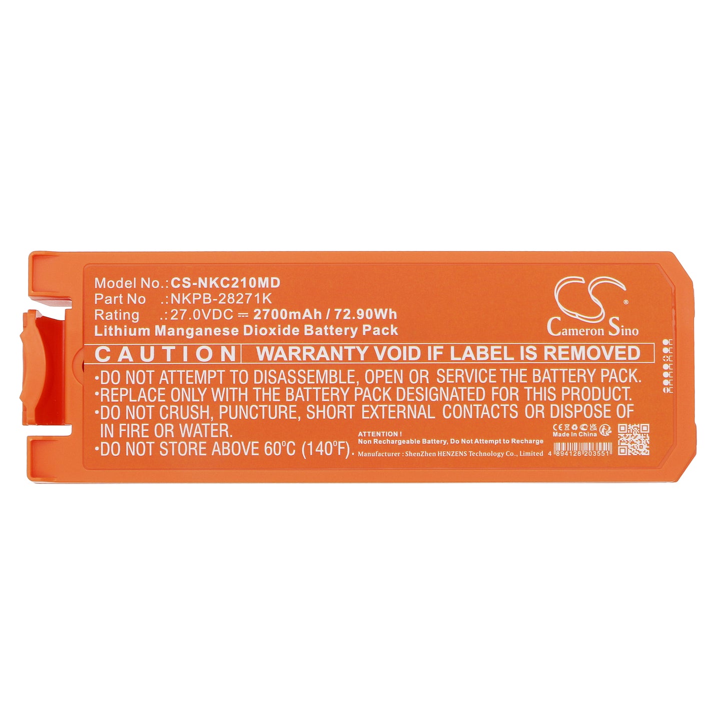 Battery for Nihon Kohden Cardiolife AED 2100 / AED-2100 / AED2150 / AED2151 / AED2152 – 27.0V 2700mAh