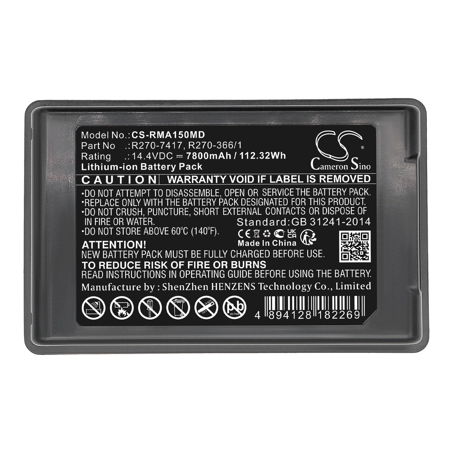Battery for ResMed Astral 150 Ventilator Ultralife – 14.4V 7800mAh