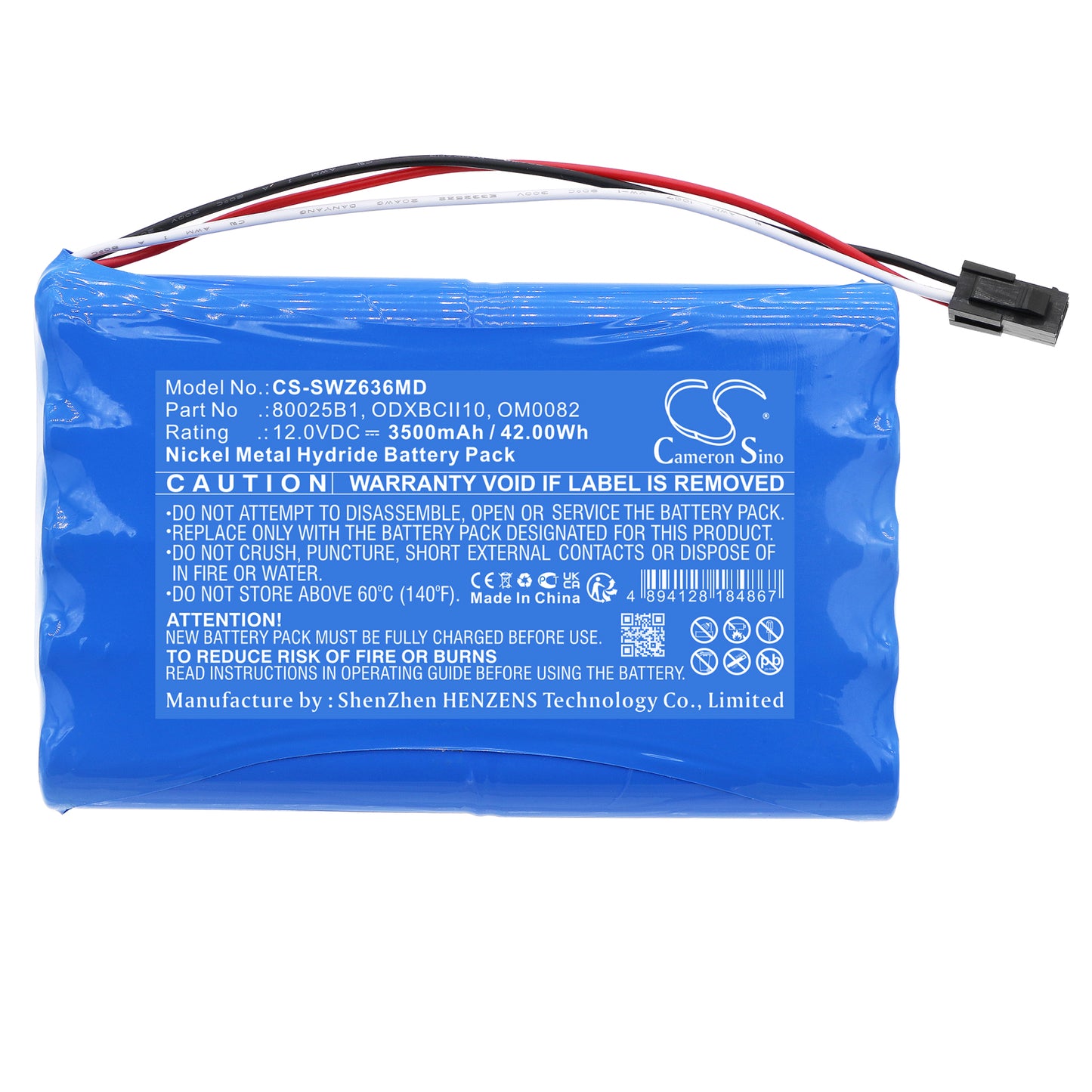 Battery for Smiths Advisor Patient Monitor 12-636A – 12.0V 3500mAh