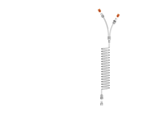 CT Coiled Y-Connecting Tube 150cm with Check Valve | 612150